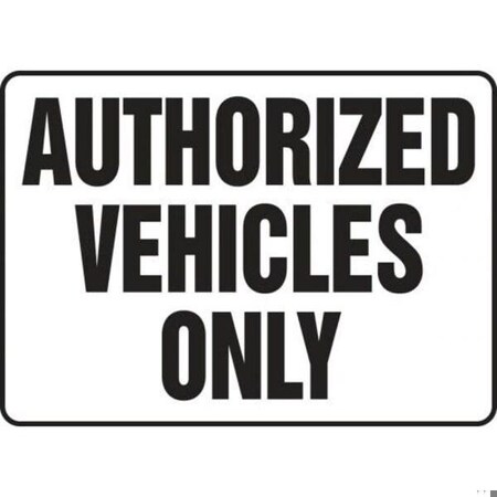 Accuform Safety Sign, Legend NO PARKING, 6 mil Adhesive DuraVinyl, 10 in Height, 14 in Width MVHR515XV